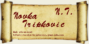 Novka Tripković vizit kartica